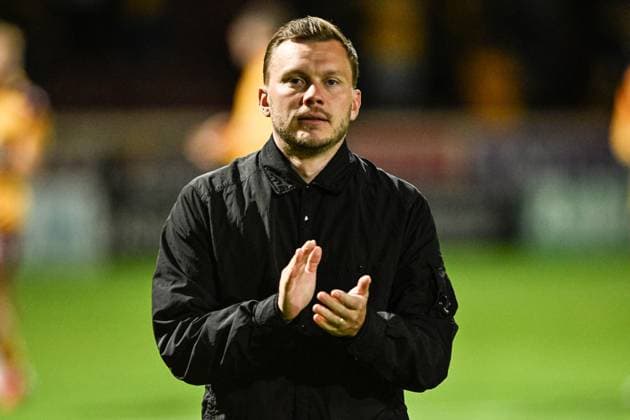 Motherwell v SC Freiburg UEFA Europa Conference League Manager Alfred Johansson of Motherwell at full time during the UEFA Europa Conference League Play-Off First Leg match at Fir Park, Motherwell 20 08 2026 UK Newspapers OUT Copyright: xJamiexJohnstonx FIL-23808-0051