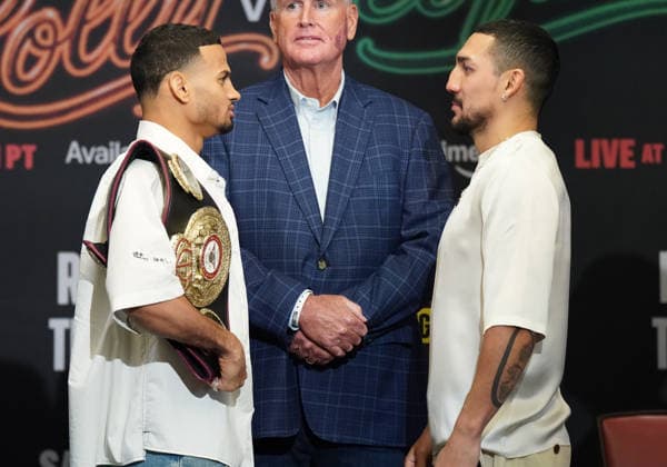 Rolando Romero,Rollys,Rolly,Teofimo Lopez,August 20 2026,Las Vegas,Nevadas,Nevada,Park MGM Resort and Casino,Pressekonferenz press conference, PK, Pressekonferenz Las Vegas Nevada United States Copyright: xTomxHoganx-xHoganphotos.comx916x947x8354xtomhoganphotos@gmail.comx RollyLopezPressConf_Hoganphotos16418