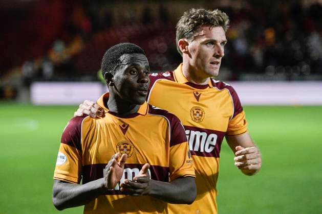 Motherwell v SC Freiburg UEFA Europa Conference League Stephen O Donnell and Ibrahim Said of Motherwell at full time during the UEFA Europa Conference League Play-Off First Leg match at Fir Park, Motherwell 20 08 2026 UK Newspapers OUT Copyright: xJamiexJohnstonx FIL-23808-0066