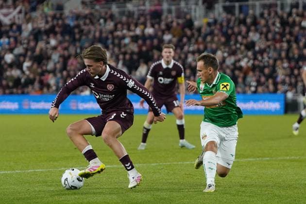 Jordi Altena of Heart of Midlothian Heart of Midlothian v Rapid Vienna, UEFA Conference League, Play-Off Round, First Leg, Football, Tynecastle Park, Edinburgh, Scotland, UK - 20 Aug 2026Edinburgh Tynecastle Park United Kingdom  Copyright: xPetexSummers Shutterstockx 17108692hi