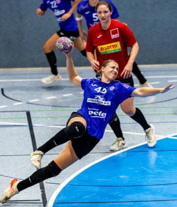 20.08.2026, GER, Handball, Frauen, Saison 2026 2027, Alsco 1.Bl, Testspiel, Thueringer HC - BSV Sachsen Zwickau Jolina Huhnstock (Thueringer HC,45) Mühlhausen Görmarhalle Thüringen Deutschland *** August 20, 2026, GER, Handball, Women, 2026–2027 Season, Alsco 1st Division, Exhibition Match, Thüringer HC vs. BSV Sachsen Zwickau, Jolina Huhnstock (Thüringer HC), 45, Mühlhausen, Görmarhalle, Thuringia, Germany