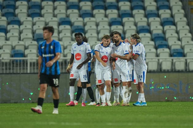 ESP: UEFA Conference League 2026 2027 Drita Kosovo vs Inter Escaldes Inter scores goal during UEFA Conference League between Drita Kosovo vs Inter Escaldes played at Fadil Vokrri Stadium in Pristina, Kosovo on August 20, 2026 in Spain Spain Futbol *** ESP UEFA Conference League 2026–2027: Drita Kosovo vs. Inter Escaldes—Inter scores a goal during the UEFA Conference League match between Drita Kosovo and Inter Escaldes, played at Fadil Vokrri Stadium in Pristina, Kosovo, on August 20, 2026, in Spain—Spanish Soccer Copyright: xAgenciaxLOFx