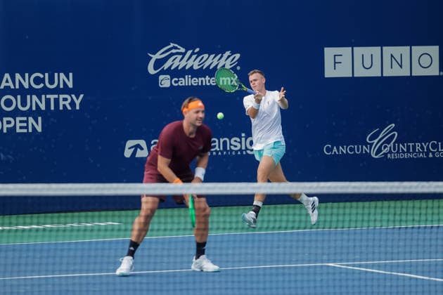 CANCUN COUNTRY OPEN 2026 CANCUN COUNTRY OPEN 2026 HANS VERDUGO LUIS MARTINEZ VS DAVID STEVENSON MARCUS WILLIS 20082026 CANCUN, QUINTANA ROO. Action photo of David Stevenson and Marcus Willis during game of the Cancun Country Open 2026 Tennis 125 Challenger tournament held at the Cancun Country Club of Cancun, Quintana Roo, Mexico. Foto de accion de David Stevenson y Marcus Willis durante juego del Cancun Country Open 2026 ATP, Tennis Herren 125 Challenger que se celebra en el Cancun Country Club de Cancun, Quintana Roo, Mexico. PHOTO BY IMAGENSHOP AGENCIA FOTOGRAFICA CANCUN QUINTANA ROO MEXICO *** CANCUN COUNTRY OPEN 2026 CANCUN COUNTRY OPEN 2026 HANS VERDUGO LUIS MARTINEZ VS DAVID STEVENSON MARCUS WILLIS 20082026 CANCUN, QUINTANA ROO Action photo of David Stevenson and Marcus Willis during a match at the 2026 Cancun Country Open ATP 125 Challenger tennis tournament held at the Cancun Country Club in Cancun, Quintana Roo, Mexico Action photo of David Stevenson and Marcus Willis during a match at the 2026 Cancun Country Open ATP 125 Challenger tournament held at the Cancun Country Club in Cancun, Quintana Roo, Mexico PHOTO BY IMAGENSHOP PHOTO AGENCY CANCUN QUINTANA ROO MEXICO Copyright: xIMAGENSHOPxAGENCIAxFOTOGRAFICAx