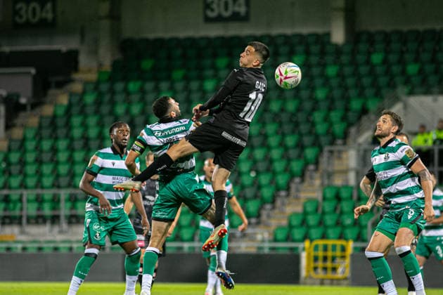 seen during UEFA Conference League qualifying game between teams of Shamrock Rovers FC and Kuopion Palloseura (Maria Eduarda Lopes Ball Raw Images) Dublin Tallaght Stadium Ireland Copyright: xMariaxEduardaxLopesx marialopes_shamrockrovers_kuopionpalloseura_2627 (87 de 83)