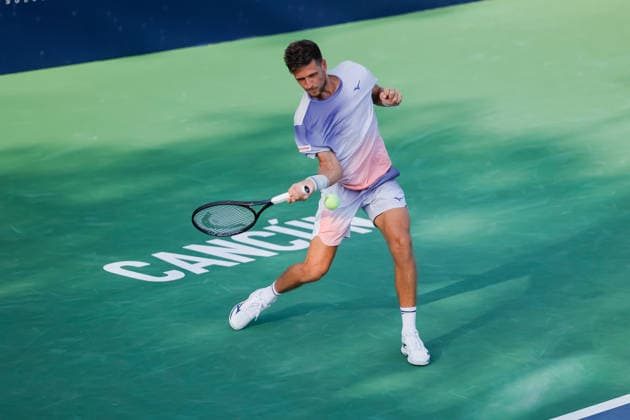 CANCUN COUNTRY OPEN 2026 CANCUN COUNTRY OPEN 2026 VIT KOPRIVA VS GAUTHIER ONCLIN 20082026 CANCUN, QUINTANA ROO. Action photo of Vit Kopriva of the Czech Republic, during game of the Cancun Country Open 2026 Tennis 125 Challenger tournament held at the Cancun Country Club of Cancun, Quintana Roo, Mexico. Foto de accion de Vit Kopriva de la Republica Checa, durante juego del Cancun Country Open 2026 ATP, Tennis Herren 125 Challenger que se celebra en el Cancun Country Club de Cancun, Quintana Roo, Mexico. PHOTO BY IMAGENSHOP AGENCIA FOTOGRAFICA CANCUN QUINTANA ROO MEXICO *** CANCUN COUNTRY OPEN 2026 CANCUN COUNTRY OPEN 2026 VIT KOPRIVA VS GAUTHIER ONCLIN 20082026 CANCUN, QUINTANA ROO Action photo of Vit Kopriva of the Czech Republic during a match at the Cancun Country Open 2026 ATP 125 Challenger tournament held at the Cancun Country Club in Cancun, Quintana Roo, Mexico Action photo of Vit Kopriva of the Czech Republic, during a match at the 2026 Cancun Country Open ATP 125 Challenger tournament held at the Cancun Country Club in Cancun, Quintana Roo, Mexico PHOTO BY IMAGENSHOP PHOTO AGENCY CANCUN QUINTANA ROO MEXICO Copyright: xIMAGENSHOPxAGENCIAxFOTOGRAFICAx