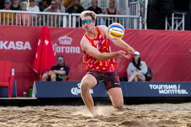 August 20, 2026, Montreal, Quebec, Canada: STEVEN ABRAMS and CAMERON CHADWICK from Canada in match against Philipp Waller and Moritz Pristauz-Telsnigg from Austria at Beach Pro Tour at Parc Jean-Drapeau in Montreal, Quebec, Canada on 2026-08-20 VOLLEYBALL: Beach Pro Tour Montreal 2026  - ZUMAl189 20260820_zsp_l189_168 Copyright: xYannickxLegarex