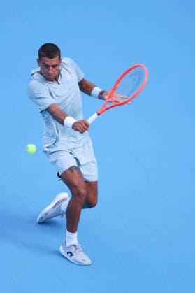 August 20, 2026, Mason, Oh, USA: Cincinnati Open Tennis 2026 - Flavio Cobolli hits a ball against Tommy Paul in the Cincinnati Open Tennis Tournament held in Mason OH. 2026 08 20. ZUMAPress Mason USA - ZUMAn24_ 20260820_zaf_n24_189 Copyright: xWallyxNellx