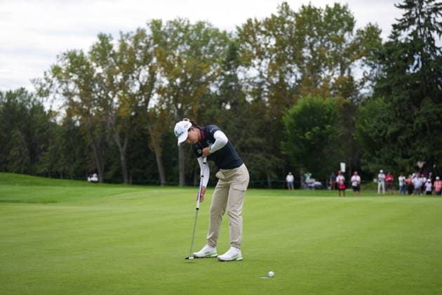 August 20, 2026, Edmonton, Ab, CANADA: Minjee Lee, of Australia, misses a birdie putt on the fourth hole during the first round at the CPKC Canadian Women s Open LPGA, Golf Damen golf tournament, in Edmonton, on Thursday, Aug. 20, 2026. Canada News - August 20, 2026  - ZUMAc35_ 20260820_zaf_c35_161 Copyright: xDarrylxDyckx