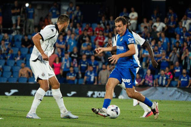 Francho seen during Conference League 2026 27 Play-off game, 1st leg match between Getafe CF and FK Partizan played at Coliseum Stadium in Madrid (Marta Lopez Ball Raw Images) Getafe Estadio Coliseum Spain Copyright: xMartaxLopezx MartaLopez_BallRawImages_Getafe-Partizan-106
