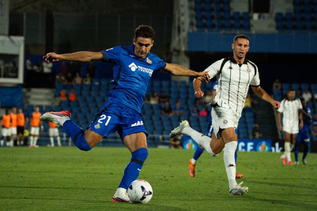 Andres Garcia seen during Conference League 2026 27 Play-off game, 1st leg match between Getafe CF and FK Partizan played at Coliseum Stadium in Madrid (Marta Lopez Ball Raw Images) Getafe Estadio Coliseum Spain Copyright: xMartaxLopezx MartaLopez_BallRawImages_Getafe-Partizan-113