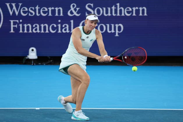 August 20, 2026, Mason, Oh, USA: Cincinnati Open Tennis 2026 - Elena Rybakina hits a ball against Iga Swiatek in the Cincinnati Open Tennis Tournament held in Mason OH. 2026 08 20. Cincinnati Open Tennis 2026  - ZUMAn24_ 20260820_zaf_n24_249 Copyright: xWallyxNellx