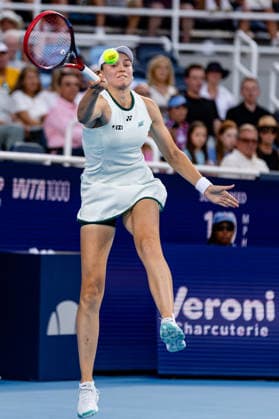 August 20, 2026, Mason, Ohio, U.S: Elena Rybakina (KAZ) hits a forehand shot during ThursdayÃ¢â‚¬â ¢s quarterfinals at the Cincinnati Open at the Lindner Family Tennis Center , Mason, Oh. Tennis 2026 - Cincinnati Open WTA, Tennis Damen  - ZUMAs304 20260820_zaf_s304_198 Copyright: xScottxStuartx