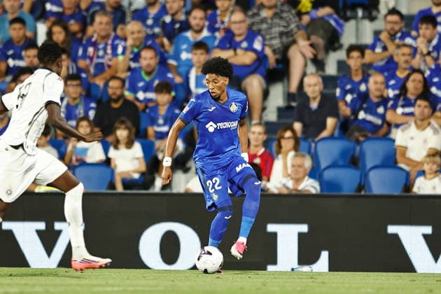 Johan Mojica (Getafe), AUGUST 20, 2026 - Football Soccer : UEFA Europa Conference League Play-offs 1st leg match between Getafe CF - FK Partizan at the Estadio Coliseum de Getafe in Getafe, Spain. Noxthirdxpartyxsales  aflo_341828403 MutsuxKawamorix