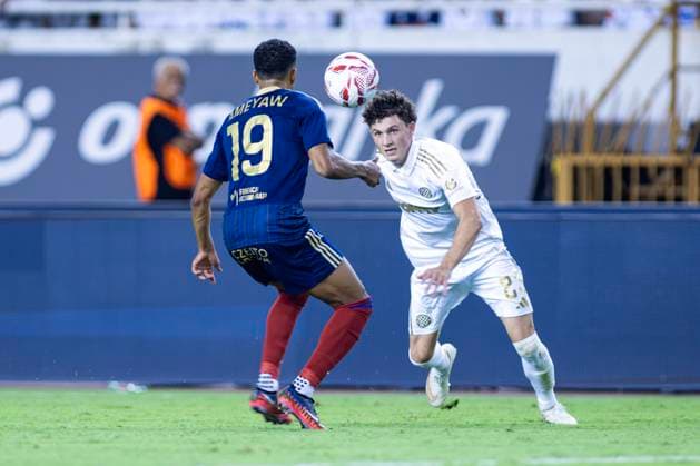 August 20, 2026, Split, Dalmatia, Croatia: Martin Soticek ( HNK HAJDUK Split) 23 in action with the ball during the UEFA Conference League 2026 27 Play Off Round First Leg match between HNK Hajduk Split and Rakow Czestochowa at Poljud Stadium. Split Croatia - ZUMAp210 20260820_zsp_p210_035 Copyright: xMajaxPrgometx