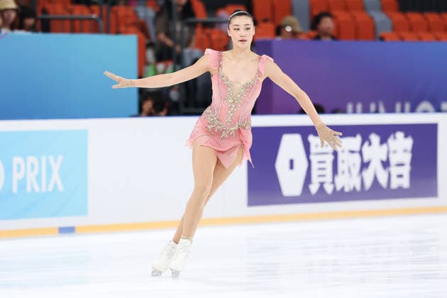 XI AN, CHINA - AUGUST 20: Annika Chao of the United States competes in the junior women s short program on day 1 of the ISU Figure skating, Eiskunstlauf Junior Grand Prix Xi an 2026 on August 20, 2026 in Xi an, Shaanxi Province of China.  Copyright: xVCGx 111661090103