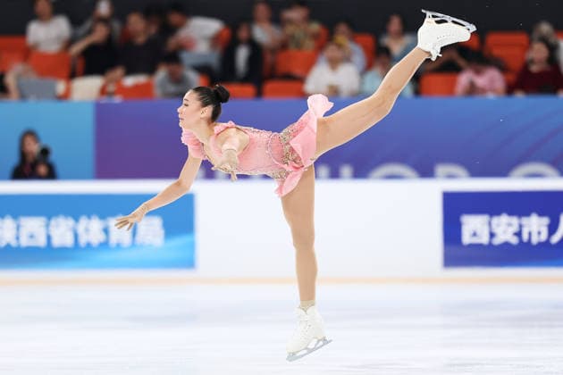 XI AN, CHINA - AUGUST 20: Annika Chao of the United States competes in the junior women s short program on day 1 of the ISU Figure skating, Eiskunstlauf Junior Grand Prix Xi an 2026 on August 20, 2026 in Xi an, Shaanxi Province of China.  Copyright: xVCGx 111661090105