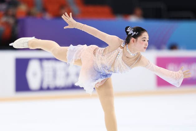 XI AN, CHINA - AUGUST 20: Vianna Shen-Rou Linke of Singapore competes in the junior women s short program on day 1 of the ISU Figure skating, Eiskunstlauf Junior Grand Prix Xi an 2026 on August 20, 2026 in Xi an, Shaanxi Province of China.  Copyright: xVCGx 111661091731