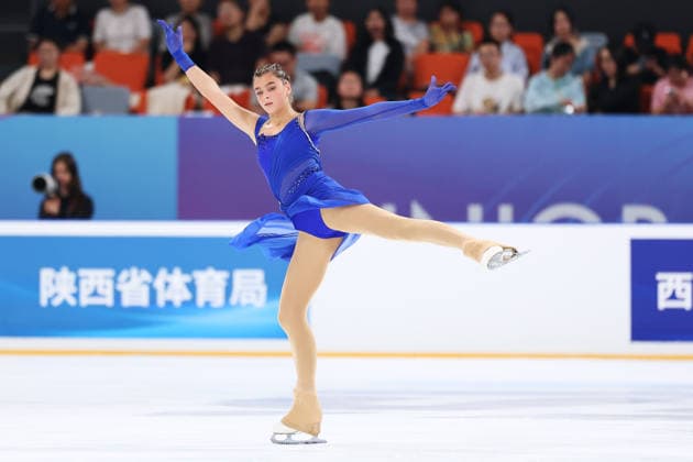 XI AN, CHINA - AUGUST 20: Karina Shesterikova of Estonia competes in the junior women s short program on day 1 of the ISU Figure skating, Eiskunstlauf Junior Grand Prix Xi an 2026 on August 20, 2026 in Xi an, Shaanxi Province of China.  Copyright: xVCGx 111661090660