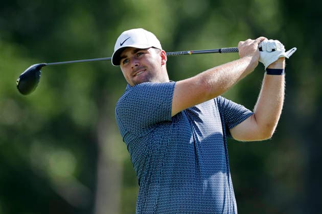 ST. LOUIS, MO - AUGUST 20: Chris Gotterup of United States of America plays from the tee at the twelfth hole during the first round of the BMW Championship on August 20, 2026 at Bellerive Country Club in St Louis, Missouri. (Photo by Joe Robbins Icon Sportswire) GOLF: AUG 20 PGA, Golf Herren BMW Championship EDITORIAL USE ONLY Icon5732608200481