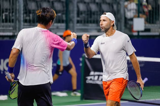 CANCUN COUNTRY OPEN 2026 CANCUN COUNTRY OPEN 2026 SANTIAGO GONZALEZ RAY HO VS MAC KRIGER RYAN SEGGERMAN 20082026 CANCUN, QUINTANA ROO. Action photo of Santigo Gonzalez and Ray Ho, during game of the Cancun Country Open 2026 Tennis 125 Challenger tournament held at the Cancun Country Club of Cancun, Quintana Roo, Mexico. Foto de accion de Santiago Gonzalez y Ray Ho, durante juego del Cancun Country Open 2026 ATP, Tennis Herren 125 Challenger que se celebra en el Cancun Country Club de Cancun, Quintana Roo, Mexico. PHOTO BY IMAGENSHOP AGENCIA FOTOGRAFICA CANCUN QUINTANA ROO MEXICO *** CANCUN COUNTRY OPEN 2026 CANCUN COUNTRY OPEN 2026 SANTIAGO GONZALEZ RAY HO VS MAC KRIGER RYAN SEGGERMAN 20082026 CANCUN, QUINTANA ROO Action photo of Santiago Gonzalez and Ray Ho during a match at the 2026 Cancun Country Open ATP 125 Challenger tennis tournament held at the Cancun Country Club in Cancun, Quintana Roo, Mexico Action photo of Santiago Gonzalez and Ray Ho, during a match at the 2026 Cancun Country Open ATP 125 Challenger tournament held at the Cancun Country Club in Cancun, Quintana Roo, Mexico. PHOTO BY IMAGENSHOP PHOTO AGENCY CANCUN QUINTANA ROO MEXICO Copyright: xIMAGENSHOPxAGENCIAxFOTOGRAFICAx