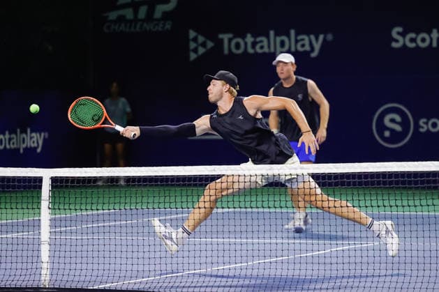 CANCUN COUNTRY OPEN 2026 CANCUN COUNTRY OPEN 2026 SANTIAGO GONZALEZ RAY HO VS MAC KRIGER RYAN SEGGERMAN 20082026 CANCUN, QUINTANA ROO. Action photo of Mac Kriger and Ryan Seggerman, during game of the Cancun Country Open 2026 Tennis 125 Challenger tournament held at the Cancun Country Club of Cancun, Quintana Roo, Mexico. Foto de accion de Mac Kriger y Ryan Seggerman, durante juego del Cancun Country Open 2026 ATP, Tennis Herren 125 Challenger que se celebra en el Cancun Country Club de Cancun, Quintana Roo, Mexico. PHOTO BY IMAGENSHOP AGENCIA FOTOGRAFICA CANCUN QUINTANA ROO MEXICO *** CANCUN COUNTRY OPEN 2026 CANCUN COUNTRY OPEN 2026 SANTIAGO GONZALEZ RAY HO VS. MAC KRIGER RYAN SEGGERMAN 20082026 CANCUN, QUINTANA ROO Action photo of Mac Kriger and Ryan Seggerman during a match at the 2026 Cancun Country Open ATP 125 Challenger tournament held at the Cancun Country Club in Cancun, Quintana Roo, Mexico Action photo of Mac Kriger and Ryan Seggerman, during a match at the 2026 Cancun Country Open ATP 125 Challenger tournament held at the Cancun Country Club in Cancun, Quintana Roo, Mexico. PHOTO BY IMAGENSHOP PHOTO AGENCY, CANCUN, QUINTANA ROO, MEXICO Copyright: xIMAGENSHOPxAGENCIAxFOTOGRAFICAx