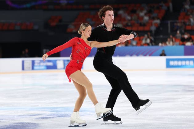 XI AN, CHINA - AUGUST 20: Sofia Jarmoc and Luke Witkowski of the United States compete in the junior pairs short program on day 1 of the ISU Figure skating, Eiskunstlauf Junior Grand Prix Xi an 2026 on August 20, 2026 in Xi an, Shaanxi Province of China.  Copyright: xVCGx 111661116971