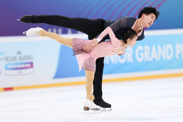 XI AN, CHINA - AUGUST 20: Wang Chenling and Chen Yongzheng of China compete in the junior pairs short program on day 1 of the ISU Figure skating, Eiskunstlauf Junior Grand Prix Xi an 2026 on August 20, 2026 in Xi an, Shaanxi Province of China.  Copyright: xVCGx 111661116661