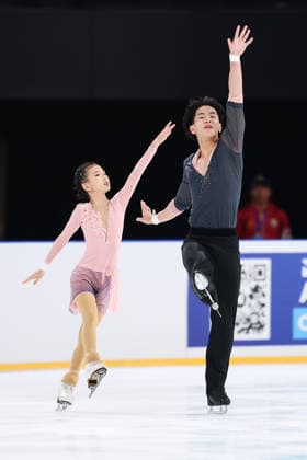 XI AN, CHINA - AUGUST 20: Wang Chenling and Chen Yongzheng of China compete in the junior pairs short program on day 1 of the ISU Figure skating, Eiskunstlauf Junior Grand Prix Xi an 2026 on August 20, 2026 in Xi an, Shaanxi Province of China.  Copyright: xVCGx 111661116650