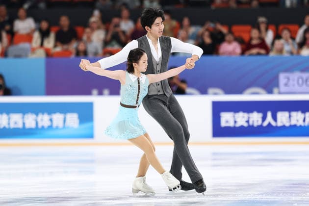 XI AN, CHINA - AUGUST 20: Chen Yuxuan and Dong Yinbo of China compete in the junior pairs short program on day 1 of the ISU Figure skating, Eiskunstlauf Junior Grand Prix Xi an 2026 on August 20, 2026 in Xi an, Shaanxi Province of China.  Copyright: xVCGx 111661116293