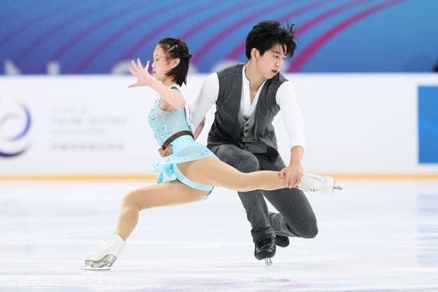 XI AN, CHINA - AUGUST 20: Chen Yuxuan and Dong Yinbo of China compete in the junior pairs short program on day 1 of the ISU Figure skating, Eiskunstlauf Junior Grand Prix Xi an 2026 on August 20, 2026 in Xi an, Shaanxi Province of China.  Copyright: xVCGx 111661116286