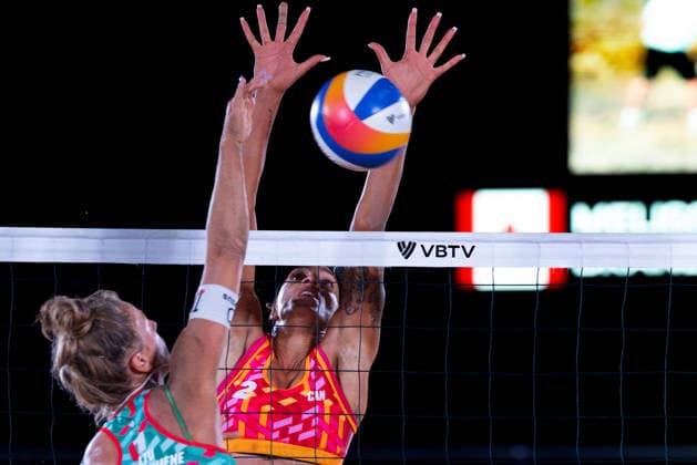 August 20, 2026, Montreal, Quebec, Canada: MELISSA HUMANA-PAREDES and BRANDIE WILKERSON from Canada in match against Monika Paulikiene and Aine Raupelyte from Lituania at Beach Pro Tour at Parc Jean-Drapeau in Montreal, Quebec, Canada on 2026-08-20 VOLLEYBALL: Beach Pro Tour Montreal 2026  - ZUMAl189 20260820_zsp_l189_180 Copyright: xYannickxLegarex