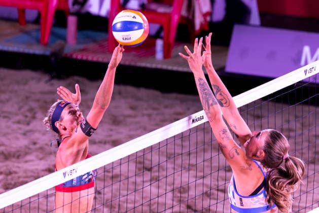 August 20, 2026, Montreal, Quebec, Canada: TINA GRAUDINA and ANASTASIJA SAMOILOVA from Latvia in match against Marie-Alex Belanger and Lea Monkhouse from Canada at Beach Pro Tour at Parc Jean-Drapeau in Montreal, Quebec, Canada on 2026-08-20 VOLLEYBALL: Beach Pro Tour Montreal 2026  - ZUMAl189 20260820_zsp_l189_189 Copyright: xYannickxLegarex