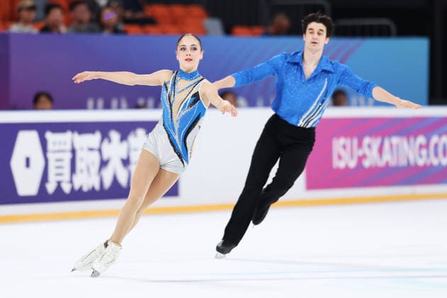 XI AN, CHINA - AUGUST 20: Brianna Dion and Jacob Cote of Canada compete in the junior pairs short program on day 1 of the ISU Figure skating, Eiskunstlauf Junior Grand Prix Xi an 2026 on August 20, 2026 in Xi an, Shaanxi Province of China.  Copyright: xVCGx 111661123521