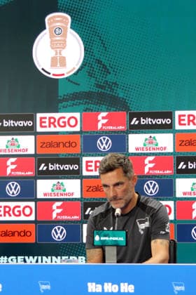 20.08.2026, DEU GER, Fussball , 2.Fussballbundesliga, Saison 2026 2027, Sportforum, Hertha BSC, Pressekonferenz Cheftrainer Stefan Leitl (Hertha BSC Berlin) 2. Liga: DFB DFL regulations prohibit any use of photographs as image sequences and or quasi-video) Berlin Sportforum Berlin Deutschland *** August 20, 2026, Germany, Soccer, 2. Bundesliga, 2026–2027 Season, Sportforum, Hertha BSC, Press Conference with Head Coach Stefan Leitl, Hertha BSC Berlin, 2nd Division, DFB and DFL regulations prohibit any use of photographs as image sequences and or quasi-video, Berlin Sportforum, Berlin, Germany Copyright: xNordphotox xEnglerx