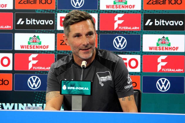 20.08.2026, DEU GER, Fussball , 2.Fussballbundesliga, Saison 2026 2027, Sportforum, Hertha BSC, Pressekonferenz Cheftrainer Stefan Leitl (Hertha BSC Berlin) 2. Liga: DFB DFL regulations prohibit any use of photographs as image sequences and or quasi-video) Berlin Sportforum Berlin Deutschland *** August 20, 2026, Germany, Soccer, 2. Bundesliga, 2026–2027 Season, Sportforum, Hertha BSC, Press Conference with Head Coach Stefan Leitl, Hertha BSC Berlin, 2nd Division, DFB and DFL regulations prohibit any use of photographs as image sequences and or quasi-video, Berlin Sportforum, Berlin, Germany Copyright: xNordphotox xEnglerx