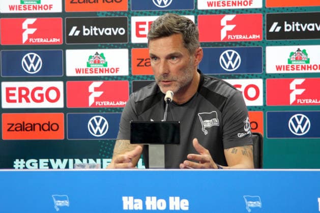 20.08.2026, DEU GER, Fussball , 2.Fussballbundesliga, Saison 2026 2027, Sportforum, Hertha BSC, Pressekonferenz Cheftrainer Stefan Leitl (Hertha BSC Berlin) 2. Liga: DFB DFL regulations prohibit any use of photographs as image sequences and or quasi-video) Berlin Sportforum Berlin Deutschland *** August 20, 2026, Germany, Soccer, 2. Bundesliga, 2026–2027 Season, Sportforum, Hertha BSC, Press Conference with Head Coach Stefan Leitl, Hertha BSC Berlin, 2nd Division, DFB and DFL regulations prohibit any use of photographs as image sequences and or quasi-video, Berlin Sportforum, Berlin, Germany Copyright: xNordphotox xEnglerx