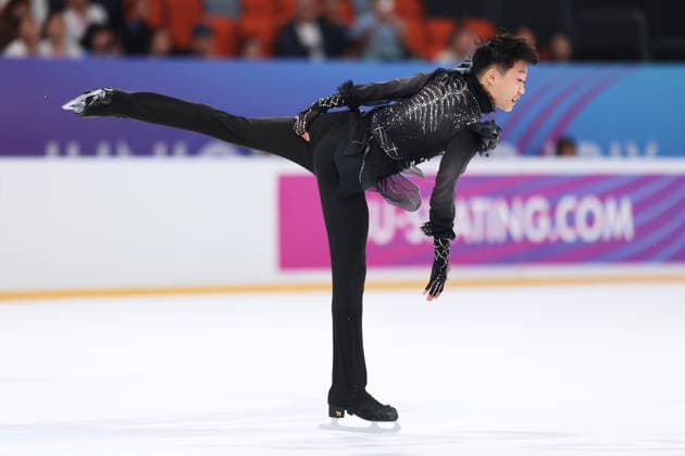 XI AN, CHINA - AUGUST 21: Felix Haoyu Zeng of Germany performs in the Junior Men - Short Program on day 2 of the ISU Figure skating, Eiskunstlauf Junior Grand Prix Xi an 2026 on August 21, 2026 in Xi an, Shaanxi Province of China.  Copyright: xVCGx 111661230004