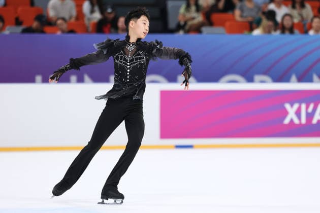 XI AN, CHINA - AUGUST 21: Felix Haoyu Zeng of Germany performs in the Junior Men - Short Program on day 2 of the ISU Figure skating, Eiskunstlauf Junior Grand Prix Xi an 2026 on August 21, 2026 in Xi an, Shaanxi Province of China.  Copyright: xVCGx 111661230006