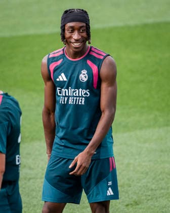 Real Madrid training session Yan Diomande of Real Madrid CF is seen training with his teammates during the training session ahead of their opening LaLiga EA Sports match against RCD Espanyol de Barcelona at Ciudad Real Madrid on August 21, 2026 in Madrid, Spain. Madrid Ciudad Real Madrid Madrid Spain Copyright: xAlbertoxGardinx AGardin_20260821_Foot_Rea_Mad_Tra_0137