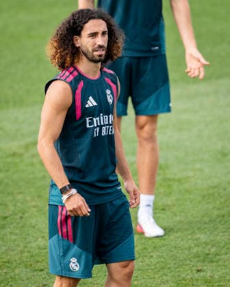 Real Madrid training session Marc Cucurella of Real Madrid CF is seen training with his teammates during the training session ahead of their opening LaLiga EA Sports match against RCD Espanyol de Barcelona at Ciudad Real Madrid on August 21, 2026 in Madrid, Spain. Madrid Ciudad Real Madrid Madrid Spain Copyright: xAlbertoxGardinx AGardin_20260821_Foot_Rea_Mad_Tra_0146