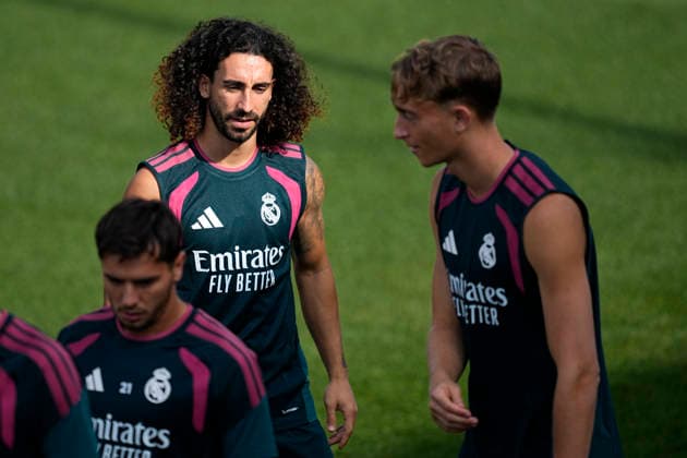 August 21, 2026, Valdebebas, Madrid, Spain: Marc Cucurella during the training day of Real Madrid ahead the Spanish League, LaLiga EA Sports, football match against RC Espanyol de Barcelona at Ciudad Deportiva Real Madrid on August 21, 2026, in Valdebebas, Madrid, Spain. Valdebebas Spain - ZUMAa181 20260821_zaa_a181_053 Copyright: xOscarxJ.xBarrosox