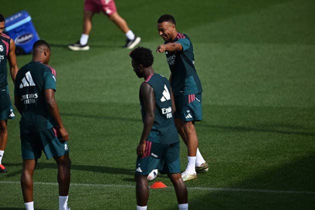 Training session of Real Madrid MADRID, SPAIN - AUGUST 21: Kylian Mbappe of Real Madrid attends a training session at the team s Valdebebas facilities ahead of the La Liga week 2 clash against RCD Espanyol, in Madrid, Spain on August 21, 2026. Burak Akbulut Anadolu Madrid Spain. Editorial use only. Please get in touch for any other usage.  Copyright: x2026xAnadoluxBurakxAkbulutx