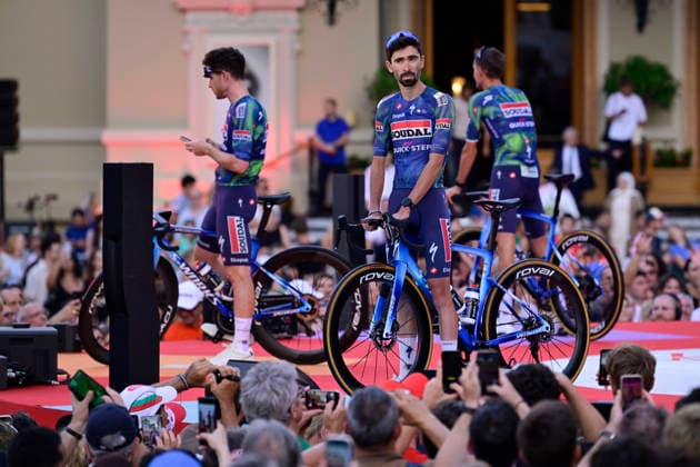 CYCLING : Vuelta 2026 - PrÃ sentation officielle des Ã quipes - 20 08 2026 - Monaco Valentin Paret-Peintre (Soudal Quick-Step) - Official presentation of the Vuelta teams on August 20, 2026 in Monaco. MonacoMonaco  Copyright: xWilliamxCannarellax