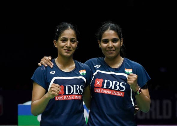 BWF World Championships: India vs China New Delhi, Aug 21 (ANI): India s Treesa Jolly (R) and Gayatri Gopichand pose for a photo in the women s doubles quarter-final match against China s Zhang Shuxian and Jia Yifan at the BWF World Championships at Indira Gandhi Indoor Stadium, in New Delhi on Friday. NEW DELHI Delhi India Copyright: xANIx ANI_20260821095