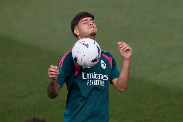 August 21, 2026, Madrid, Spain: Alexis Ciria of Real Madrid CF seen in action during the training session at Ciudad Real Madrid, on the eve of the LaLiga EA Sports 2026 2027 week 2 football match between RCD Espanyol and Real Madrid CF.Real Madrid CF holds its final training session and pre-match press conference, PK, Pressekonferenz ahead of its first LaLiga game, tomorrow at RCD Espanyol s home stadium Madrid Spain - ZUMAs197 20260821_aaa_s197_033 Copyright: xFedericoxTitonex