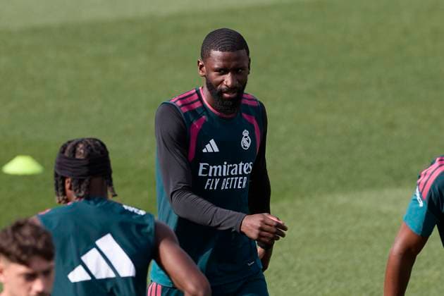 August 21, 2026, Madrid, Spain: Antonio Rudiger of Real Madrid CF seen in action during the training session at Ciudad Real Madrid, on the eve of the LaLiga EA Sports 2026 2027 week 2 football match between RCD Espanyol and Real Madrid CF.Real Madrid CF holds its final training session and pre-match press conference, PK, Pressekonferenz ahead of its first LaLiga game, tomorrow at RCD Espanyol s home stadium Real Madrid CF Press Conference And Training Session At Ciudad Real Madrid In Madrid, Spain - 21 Aug 2026  - ZUMAs197 20260821_aaa_s197_039 Copyright: xFedericoxTitonex