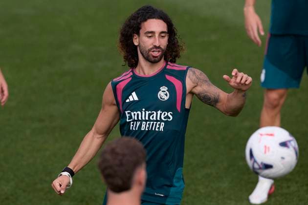 August 21, 2026, Madrid, Spain: Marc Cucurella of Real Madrid CF seen in action during the training session at Ciudad Real Madrid, on the eve of the LaLiga EA Sports 2026 2027 week 2 football match between RCD Espanyol and Real Madrid CF.Real Madrid CF holds its final training session and pre-match press conference, PK, Pressekonferenz ahead of its first LaLiga game, tomorrow at RCD Espanyol s home stadium Madrid Spain - ZUMAs197 20260821_aaa_s197_053 Copyright: xFedericoxTitonex