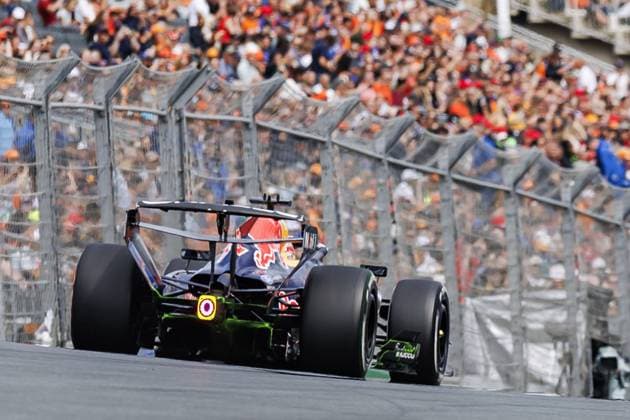 ZANDVOORT - Max Verstappen (Oracle Red Bull Racing) during the first free practice session ahead of the F1 Dutch Grand Prix at the Circuit Zandvoort. SEM VAN DER WAL ANP xVIxANPxSportx xxANPxIVx 565929033 originalFilename: 565929033.jpg