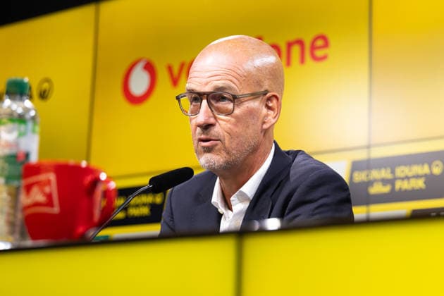 21.08.2026, Fussball, Bilanzpressekonferenz von Borussia Dortmund. Geschäftsführer Carsten Cramer (Borussia Dortmund). Dortmund Signal Iduna Park NRW Deutschland xRHR-FOTO DEx *** August 21, 2026, Soccer, Borussia Dortmund Managing Director Carsten Cramer s Financial Results Press Conference, Borussia Dortmund, Signal Iduna Park, North Rhine-Westphalia, Germany xRHR PHOTO DEx Copyright: DennisxEwert RHR-FOTOx RHR-FOTO DE