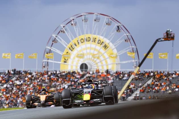 ZANDVOORT - Max Verstappen (Oracle Red Bull Racing) during the first free practice session ahead of the F1 Dutch Grand Prix at the Circuit Zandvoort. REMKO DE WAAL ANP xVIxANPxSportx xxANPxIVx 565929405 originalFilename: 565929405.jpg